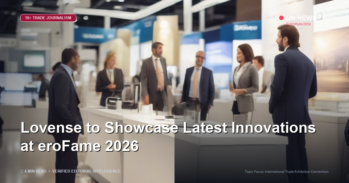 Editorial news illustration representing Lovense to Showcase Latest Innovations at eroFame 2026
