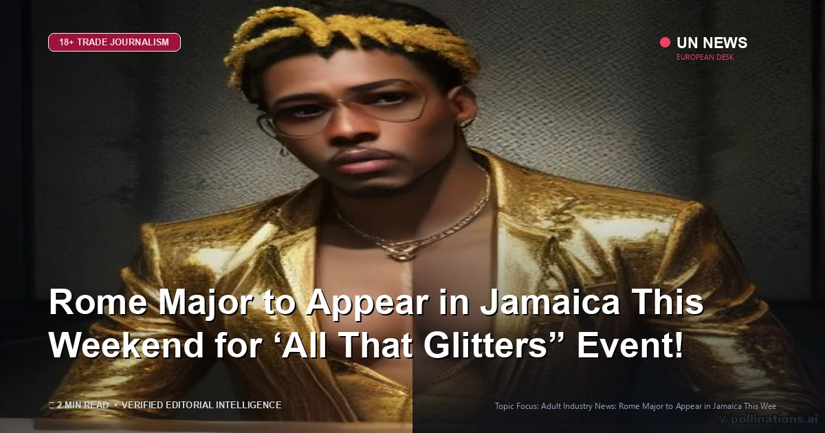 Editorial news illustration representing Rome Major to Appear in Jamaica This Weekend for ‘All That Glitters” Event!