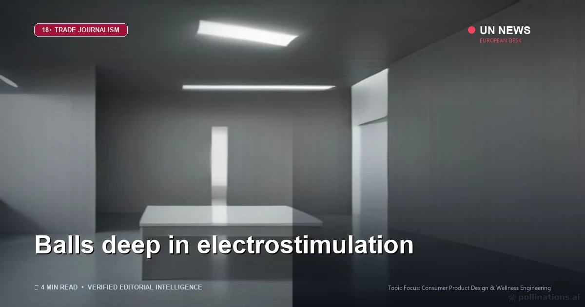 Editorial news illustration representing Balls deep in electrostimulation