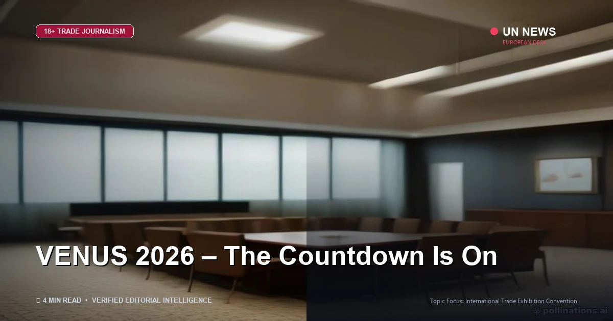 Editorial news illustration representing VENUS 2026 – The Countdown Is On