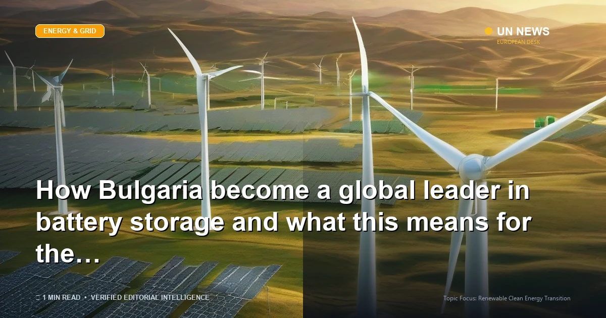 Illustration representing How Bulgaria become a global leader in battery storage and what this means for t