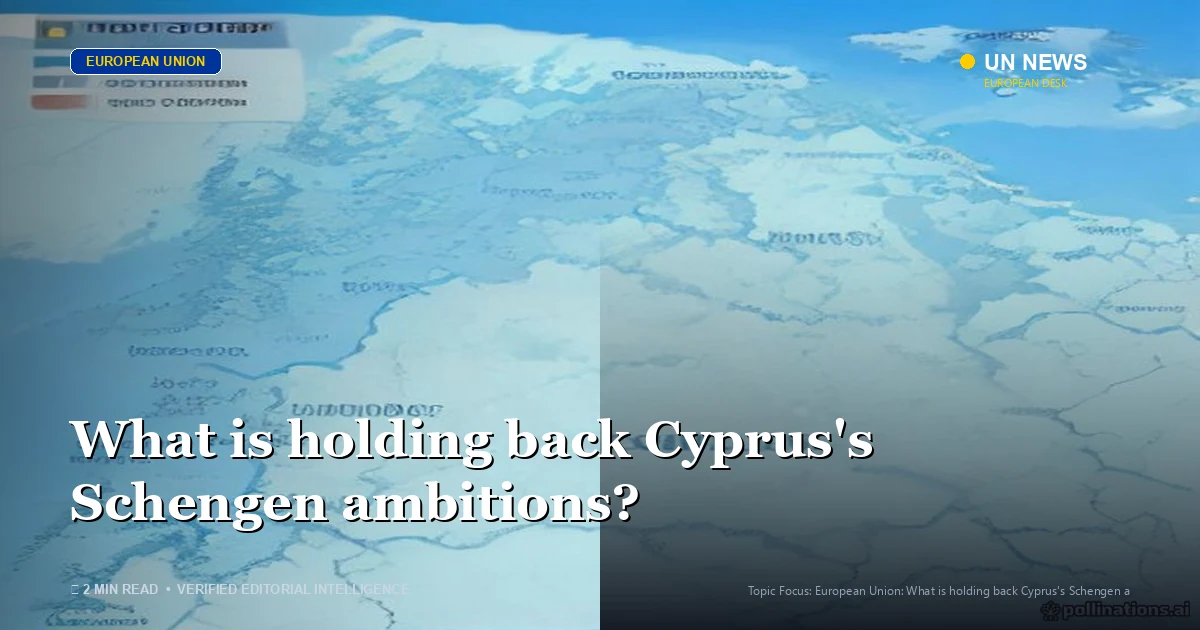 Editorial news illustration representing What is holding back Cyprus's Schengen ambitions?