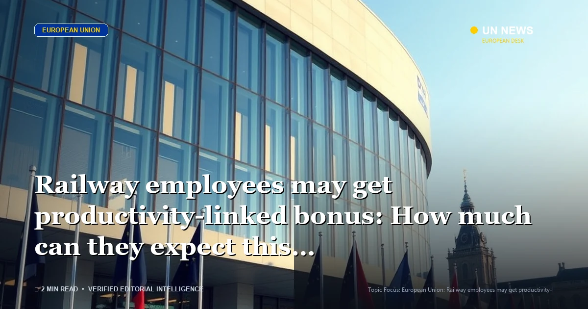 Editorial news illustration representing Railway employees may get productivity-linked bonus: How much can they expect th