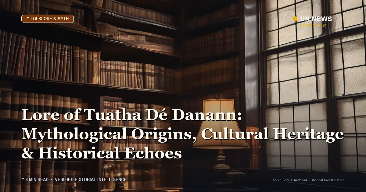 Lore of Tuatha Dé Danann: Mythological Origins, Cultural Heritage & Historical Echoes