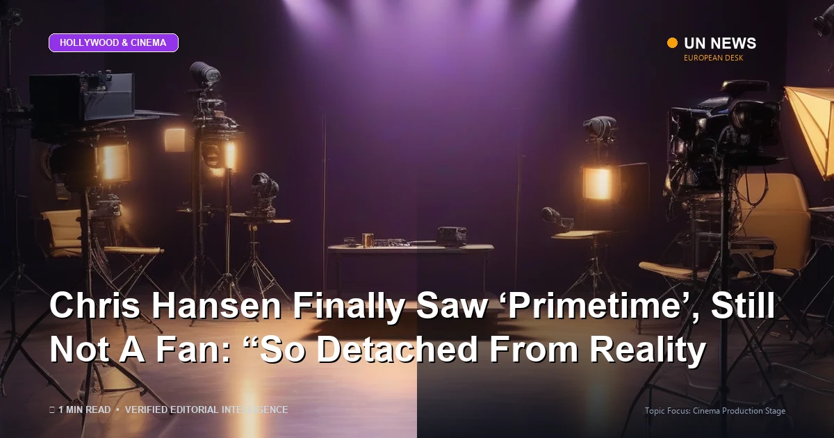 Illustration representing Chris Hansen Finally Saw ‘Primetime’, Still Not A Fan: “So Detached From Reality
