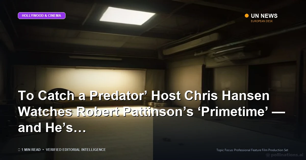 Illustration representing ‘To Catch a Predator’ Host Chris Hansen Watches Robert Pattinson’s ‘Primetime’ —