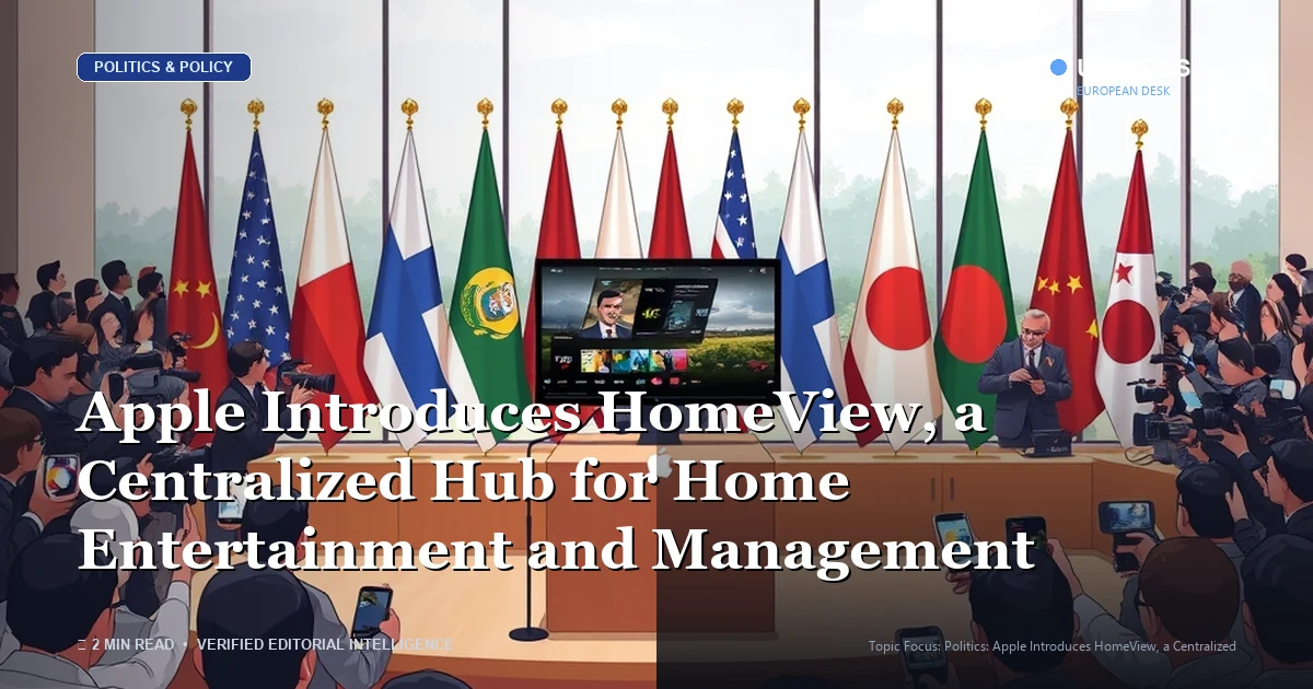Politics editorial coverage: Apple Introduces HomeView, a Centralized Hub for Home Entertainment and Management