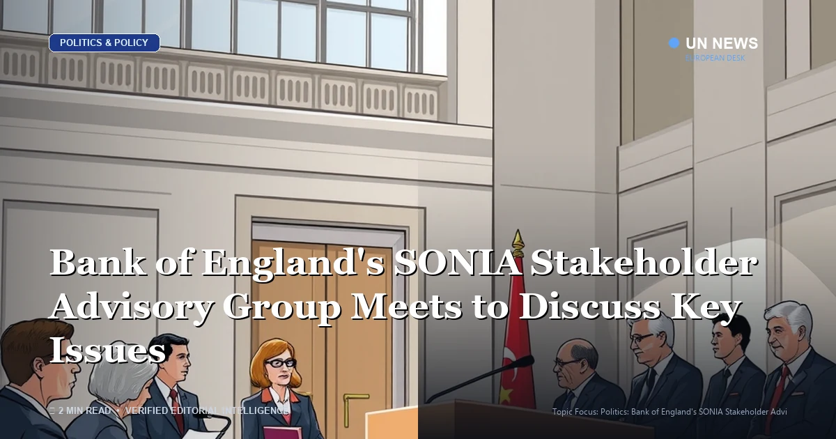 Politics editorial coverage: Bank of England's SONIA Stakeholder Advisory Group Meets to Discuss Key Issues