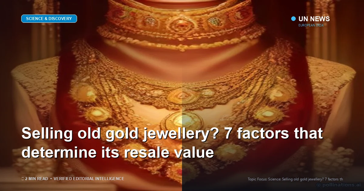 Editorial news illustration representing Selling old gold jewellery? 7 factors that determine its resale value