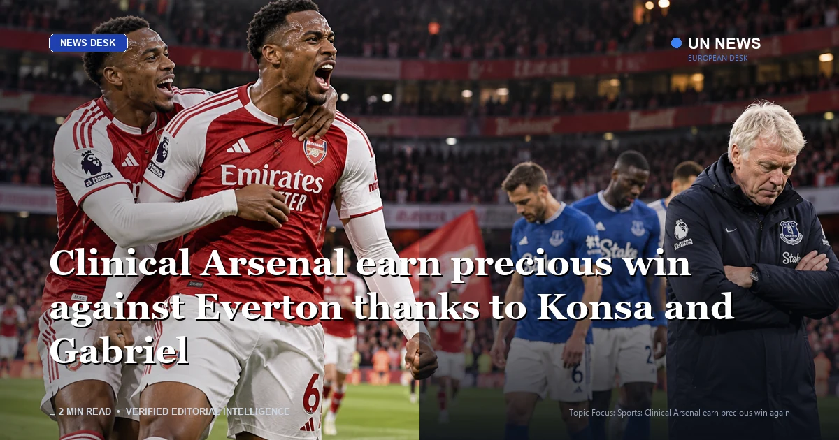 Clinical Arsenal earn precious win against Everton thanks to Konsa and Gabriel