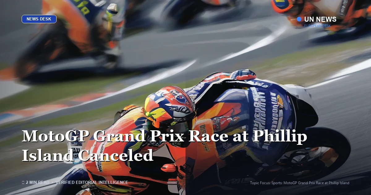 Sports news report: MotoGP Grand Prix Race at Phillip Island Canceled