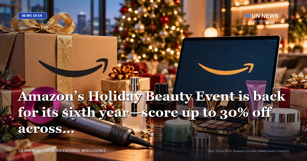 Tech editorial coverage: Amazon’s Holiday Beauty Event is back for its sixth year—score up to 30% off across beauty categories
