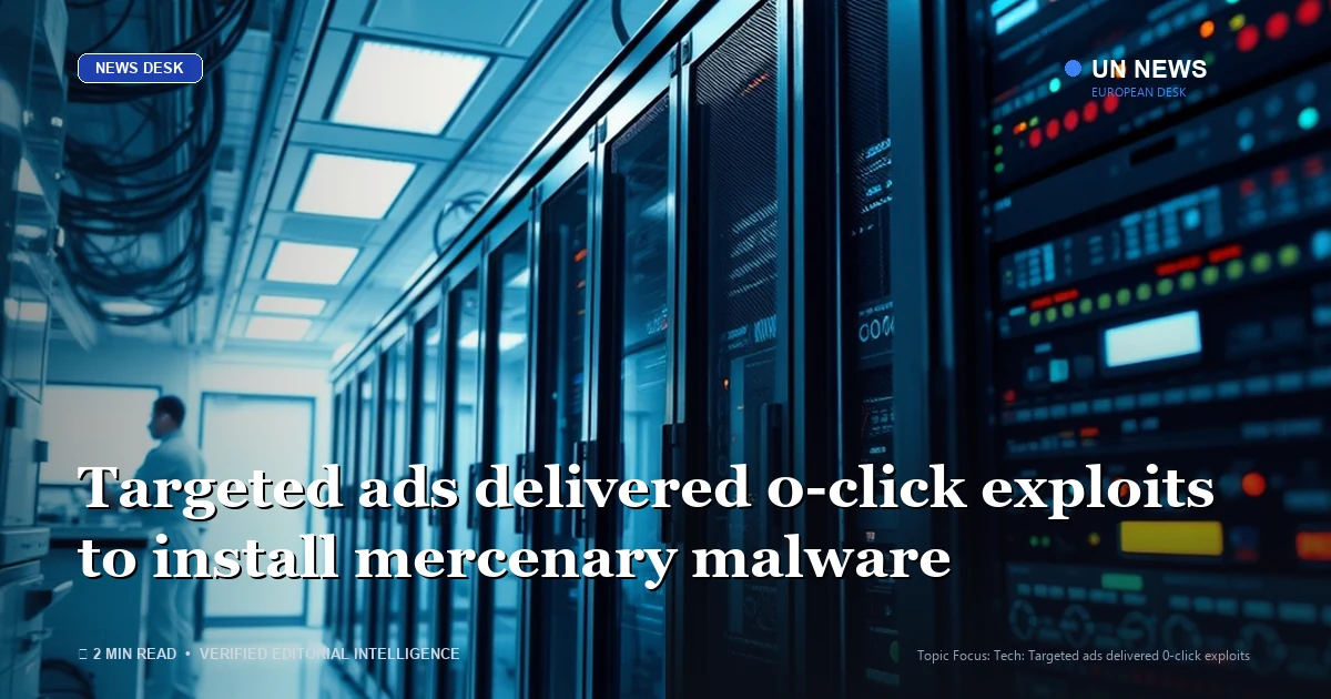 Tech editorial coverage: Targeted ads delivered 0-click exploits to install mercenary malware