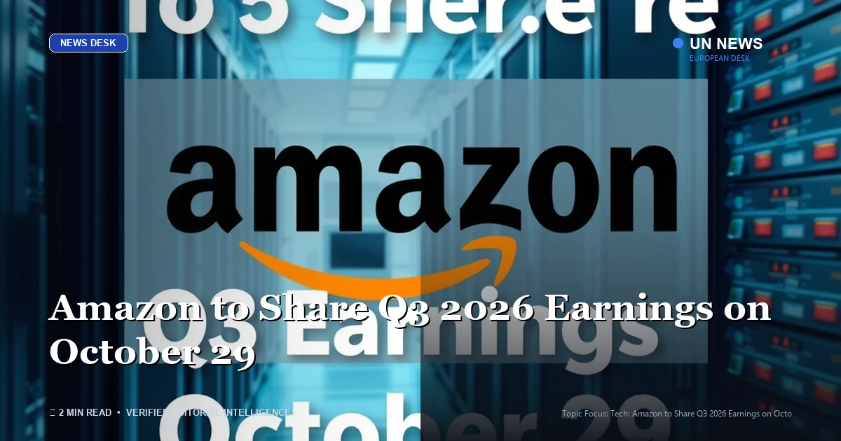 Tech editorial coverage: Amazon to Share Q3 2026 Earnings on October 29