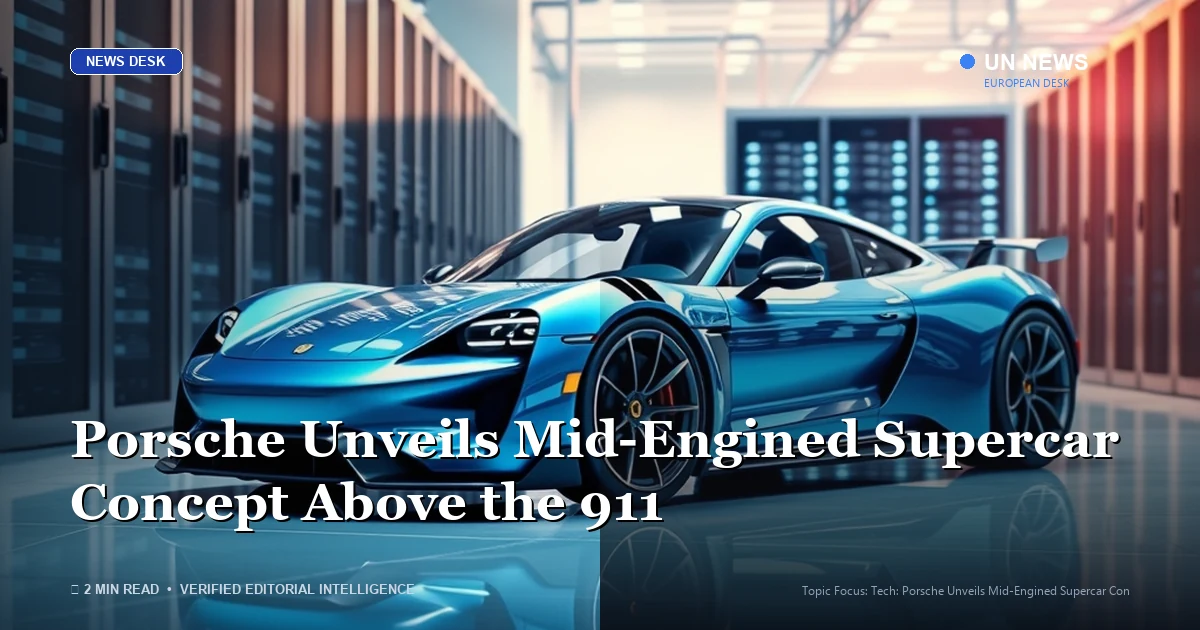 Tech editorial coverage: Porsche Unveils Mid-Engined Supercar Concept Above the 911