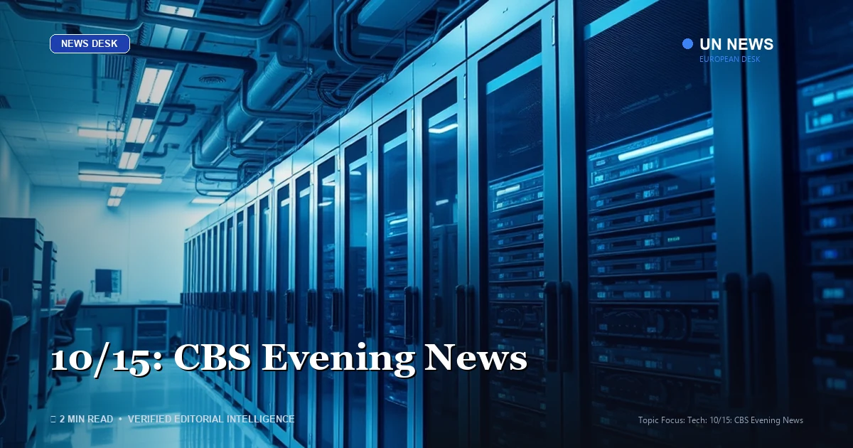 Tech editorial coverage: 10/15: CBS Evening News