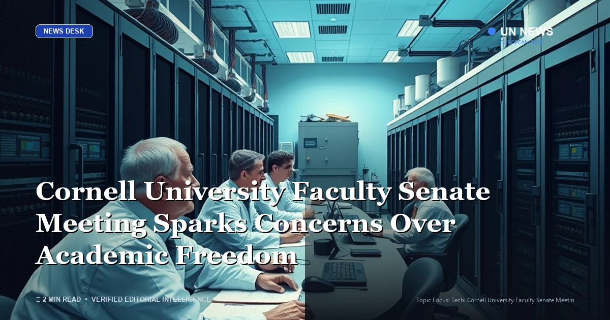Tech editorial coverage: Cornell University Faculty Senate Meeting Sparks Concerns Over Academic Freedom