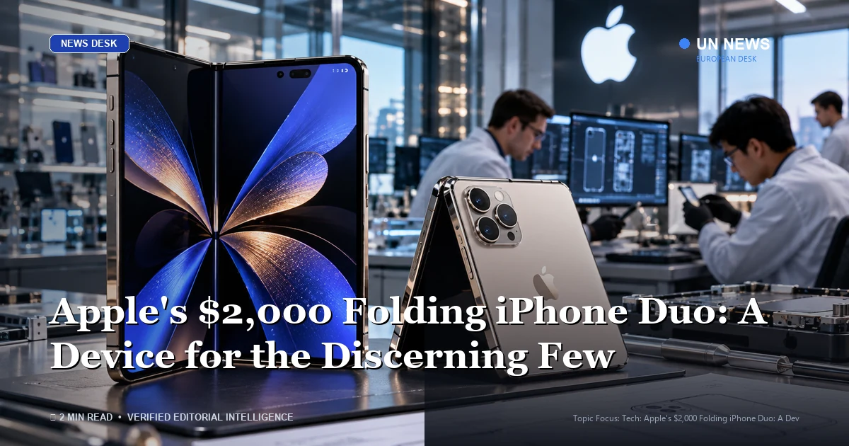 Tech editorial coverage: Apple's $2,000 Folding iPhone Duo: A Device for the Discerning Few