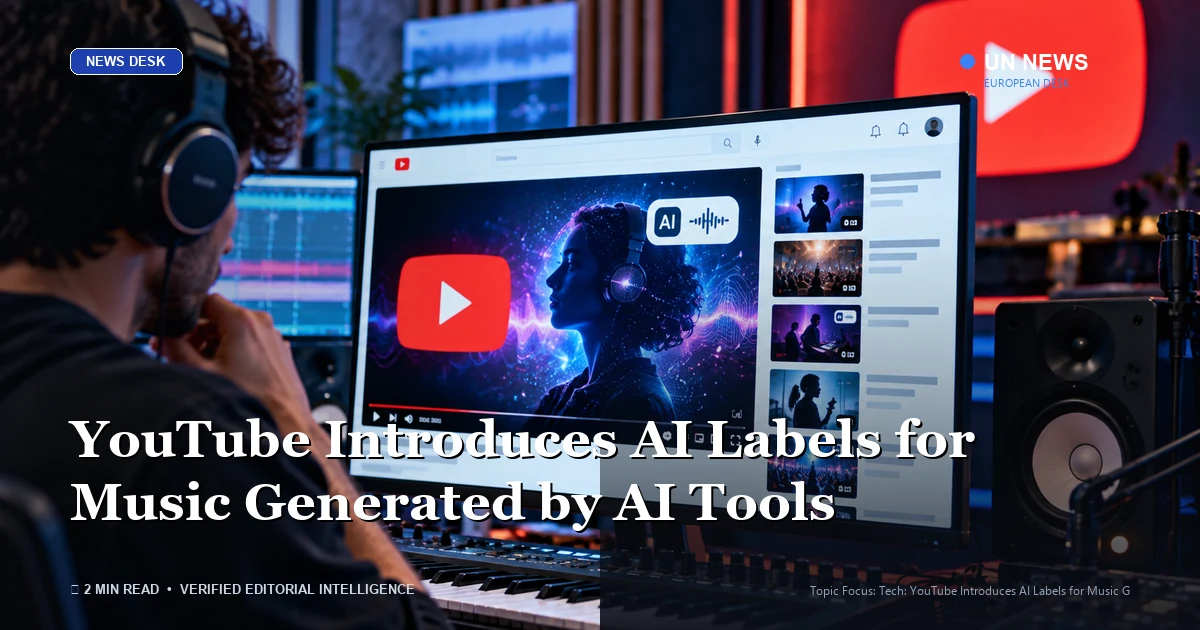 Tech editorial coverage: YouTube Introduces AI Labels for Music Generated by AI Tools