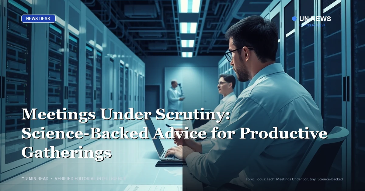 Meetings Under Scrutiny: Science-Backed Advice for Productive Gatherings