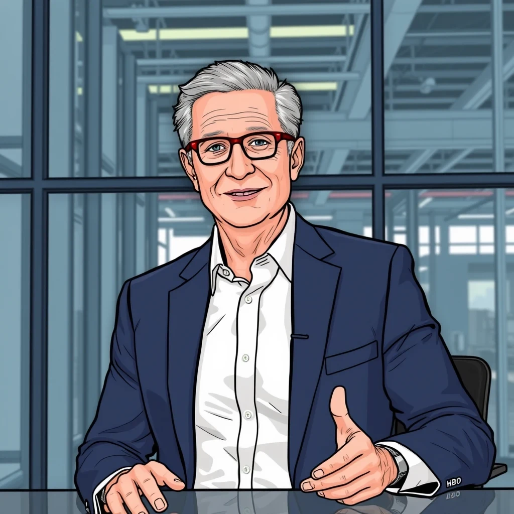 Editorial news illustration representing ‘Real Time’: Bill Maher Tells New Skydance Bosses “Don’t Believe What Trump Is T