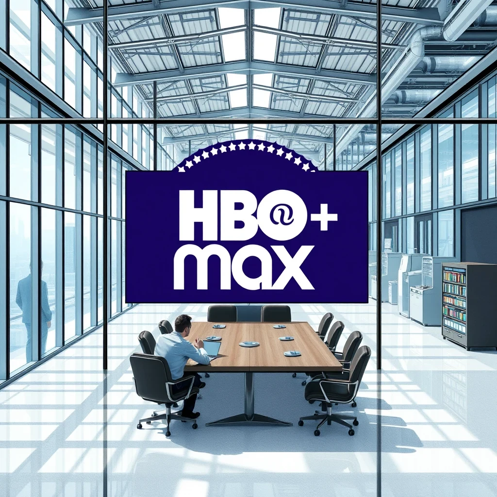 Editorial illustration representing Post-Merger Skydance Keeping Both HBO Max & Paramount+ Streaming Brands