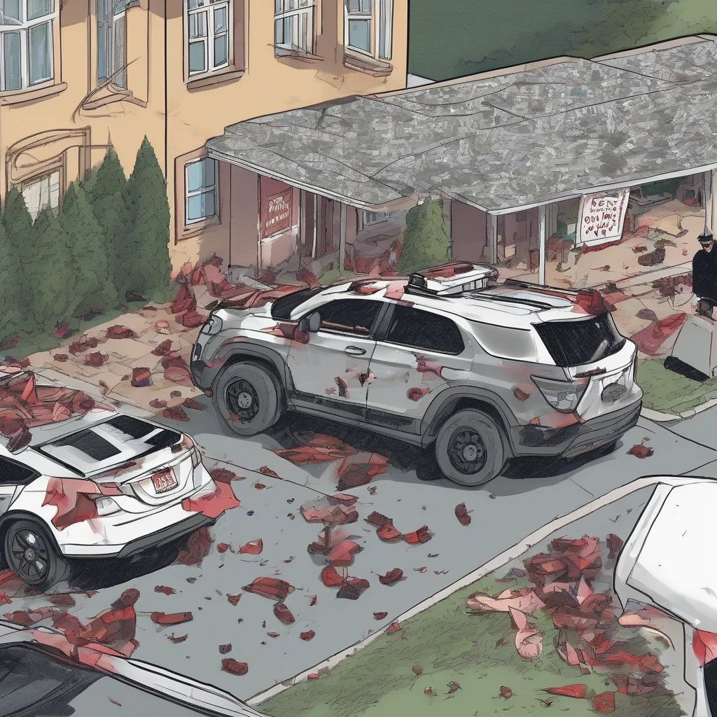 Editorial illustration representing Vienna shooting leaves two dead at party