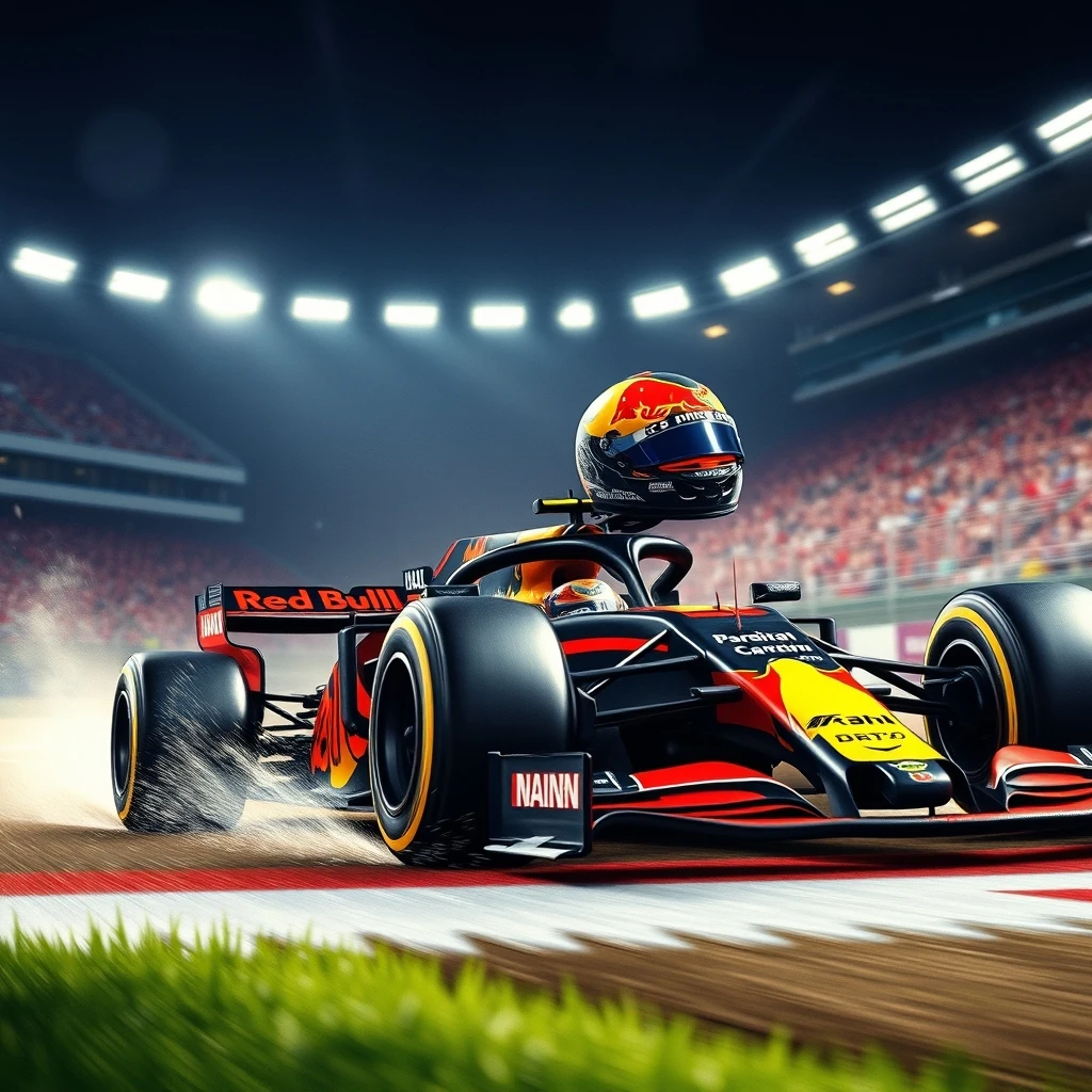 Editorial illustration representing How Red Bulls F1 team is using AI to make split-second decisions for Max Verstappen