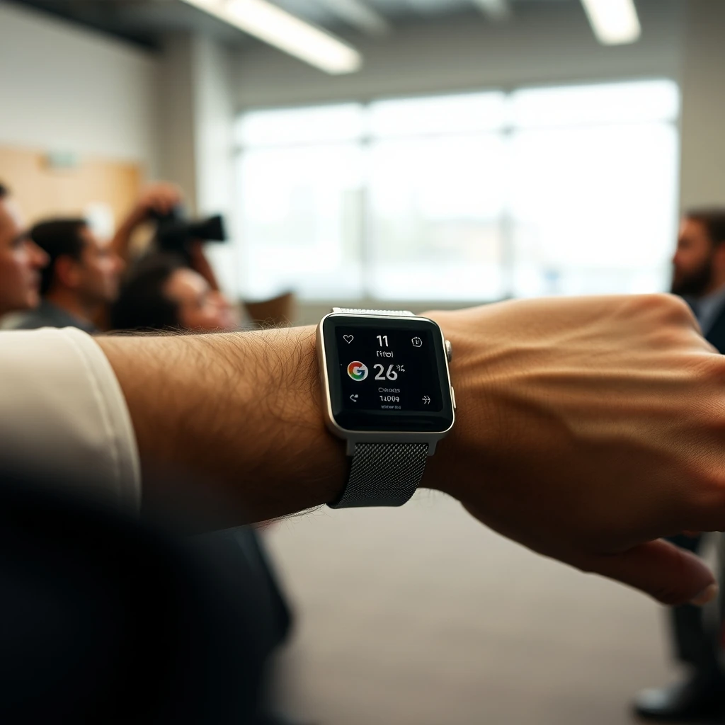 Editorial news illustration representing How we’re making Google Health and Fitbit Air smarter than ever