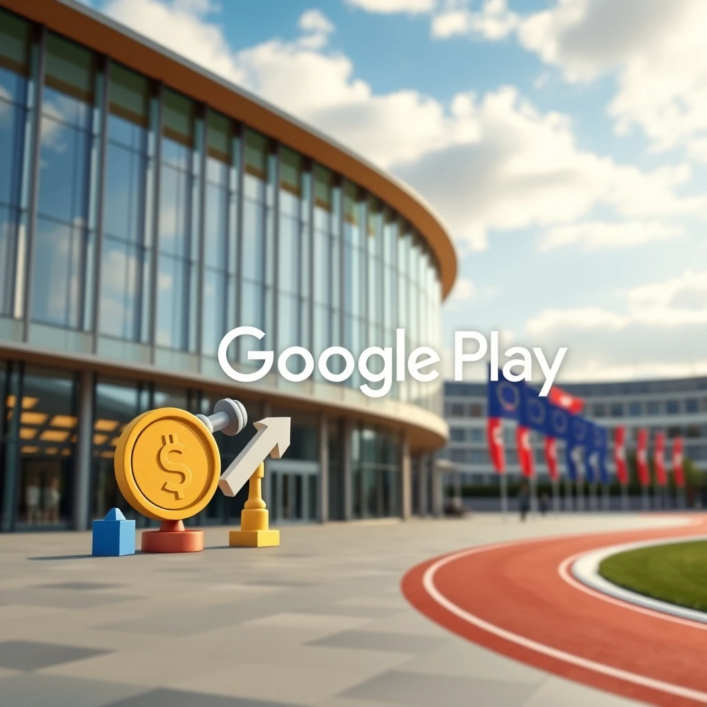 Editorial illustration representing New on Google Play: More ways to create, discover, and play